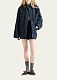 Leather-Collar Canvas Utility Jacket