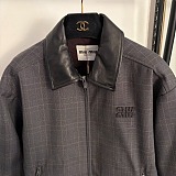 Women’s Prince of Wales Check and Bonded Jersey Blouson Jacket
