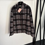 Checked Teddy Zipper Jacket