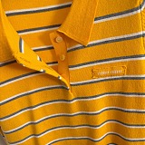 Striped Polo Tee Top
