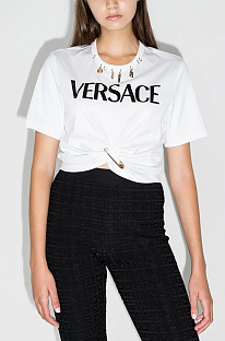 Charm-embellished Logo-print T-shirt