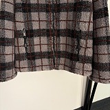 Checked Teddy Zipper Jacket