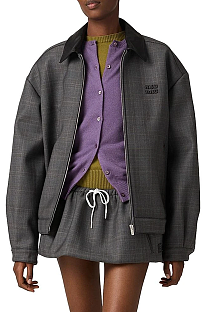Women’s Prince of Wales Check and Bonded Jersey Blouson Jacket