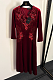 Beaded Long Dress in wine Red