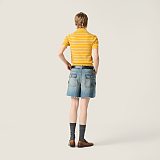 Striped Polo Tee Top