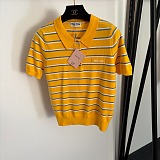 Striped Polo Tee Top