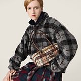 Checked Teddy Zipper Jacket