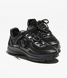 Calfskin & Mesh Sneaker Black & White