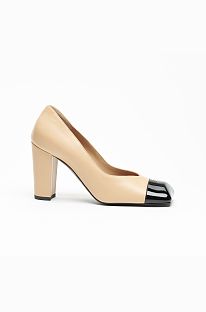 Lambskin & Patent Calfskin  Beige & Black Spring Summer 2026