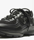 Calfskin & Mesh Sneaker Black & White