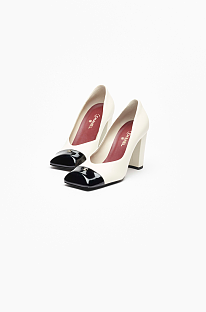 Lambskin & Patent Calfskin  Beige & Black Spring Summer 2026