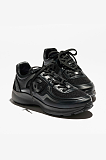 Calfskin & Mesh Sneaker Black & White