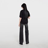 Cotton Jersey and Silk T-shirt with Print