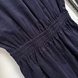 Button Up Velvet Polo Dress