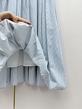 Pleated Stripe Dress