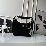 Maxi Hobo Bag (Suede Black)