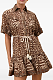 Animal-print Ruffled Mini Dress