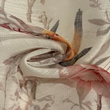 Smocked Bodice Botanical Print Dress
