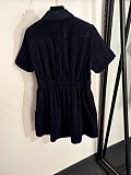 Button Up Velvet Polo Dress