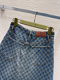 Cotton Denim Jacquard Skirt