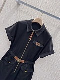 Half Zip-up Shirt Dress