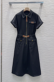 Half Zip-up Shirt Dress