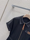 Half Zip-up Shirt Dress