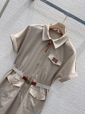 Half Zip-up Shirt Dress