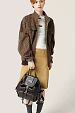 Houndstooth Check Blouson Jacket