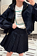 Re-nylon Jacquard Windbreaker & Pleated Skirt