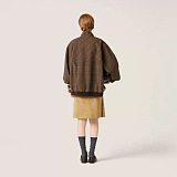 Houndstooth Check Blouson Jacket