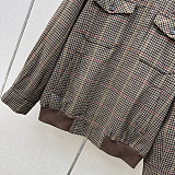 Houndstooth Check Blouson Jacket