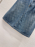 Cotton Denim Jacquard Skirt