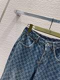 Cotton Denim Jacquard Pants