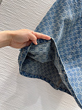 Cotton Denim Jacquard Skirt