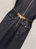Half Zip-up Shirt Dress