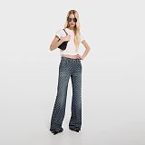 Cotton Denim Jacquard Pants