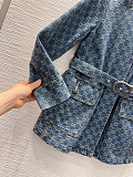 Cotton Denim Jacquard Jacket