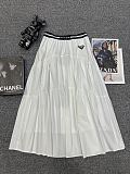 Strawstring Pleated A-shape Skirt