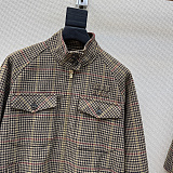 Houndstooth Check Blouson Jacket