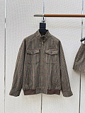 Houndstooth Check Blouson Jacket