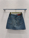 Cotton Denim Jacquard Skirt