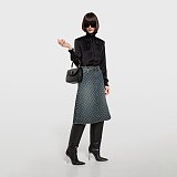 Cotton Denim Jacquard Skirt