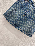 Cotton Denim Jacquard Skirt