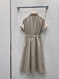 Half Zip-up Shirt Dress
