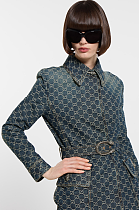 Cotton Denim Jacquard Jacket
