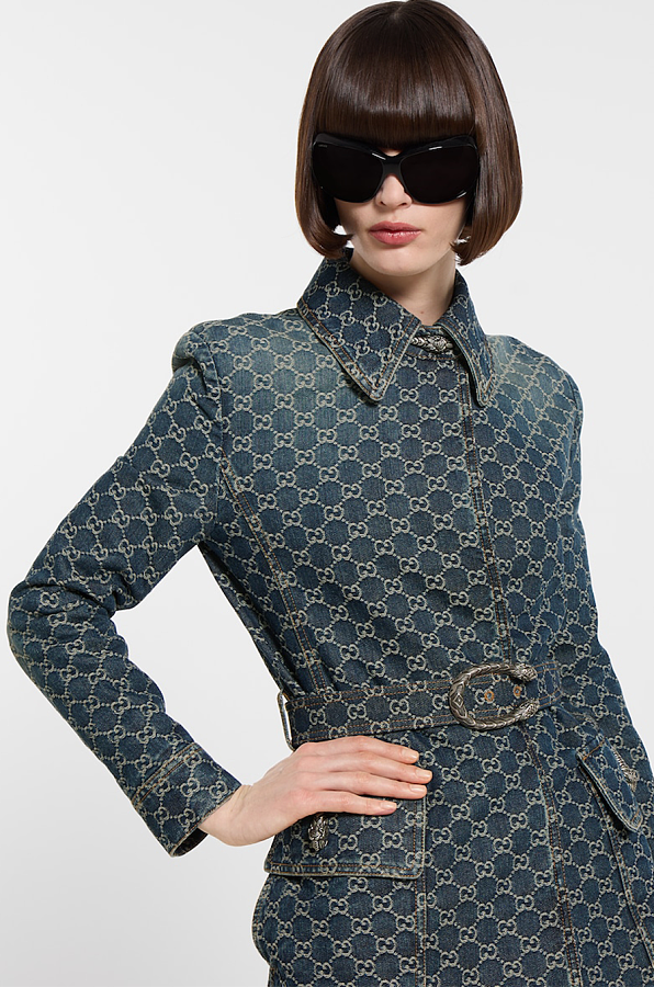 Cotton Denim Jacquard Jacket