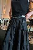 Strawstring Pleated A-shape Skirt