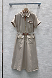 Half Zip-up Shirt Dress