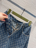 Cotton Denim Jacquard Skirt